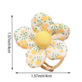 MEISO Toddler Hair Ties for Girls, 40 Pcs Colorful Flower Hair Ties Kids Hair Ties Hair Bands, Cute Toddler Hair Accessories, Baby Girls Hair Bows Ties, Mini Elastic Hair Rubber Ribbon Hair Band (2#)