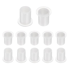 QUARKZMAN Flange Bushings Plastic Plain Bearings ID 13 mm x OD 16.1 mm x Length 22.1 mm Nylon Bushings White Pack of 12