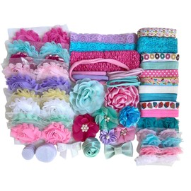 Bowtique Emilee Baby Shower Headband Kit Makes Over 30 Headbands, Baby Shower Headband Station, DIY Baby Headband Kit - Donuts and Cupcakes