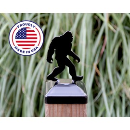 Metal Bigfoot Post Cap for 4x4 Nominal Post (for Posts 3.5in x3.5 or Smaller-Please Measure Post), Madison Iron and Wood (Gloss Black) (1 Each)