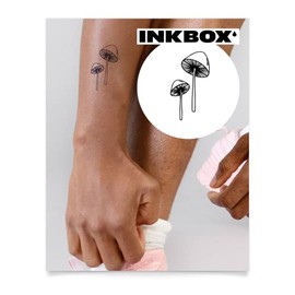 Inkbox Temporary Tattoos, Semi-Permanent Tattoo, One Premium Easy Long Lasting, Waterproof Temp Tattoo with For Now Ink - Lasts 1-2 Weeks, Paired Together, 3 x 3 in