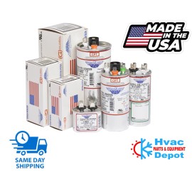 Amrad USA2236 Run Capacitor 45/5MFD 370/440V RD USA MADE Universal Fit HVAC DIY
