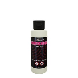 UV Reactive Black Light Invisible Ink (4 Fl Oz, Red)