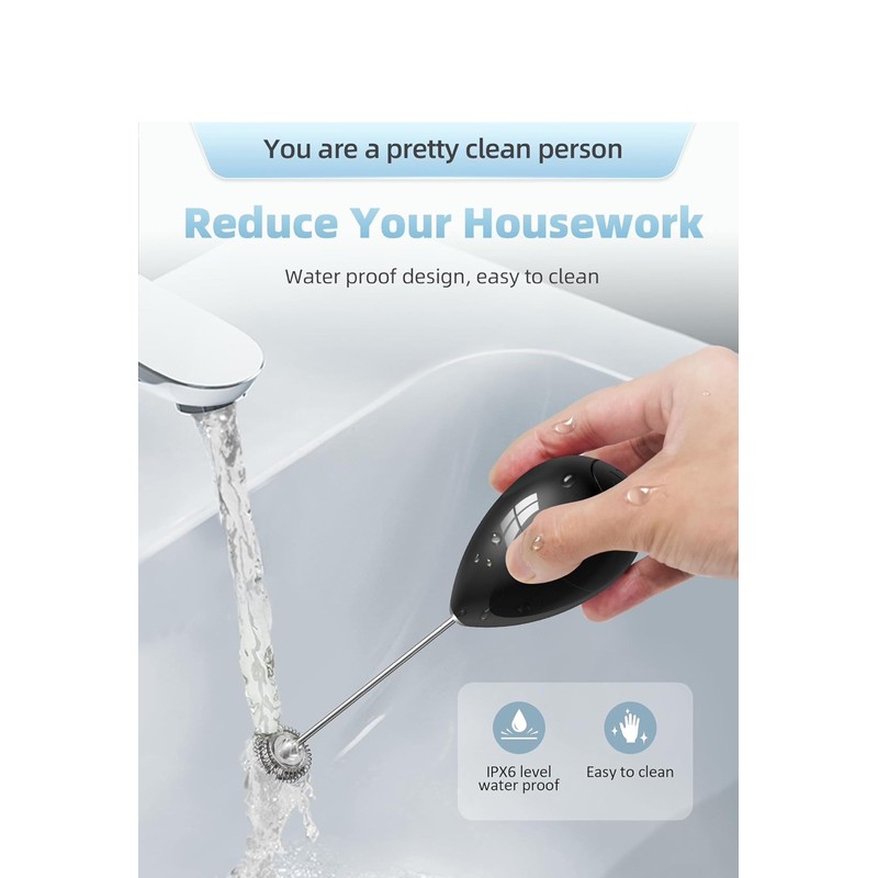 Redsack Handheld Milk Frother USB C Rechargeable