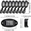 LED Rock Lights 8pcs Multicolor LED Lights Water Resistant with