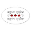CafePress Apples Apples Sticker Oval Car Bumper Sticker