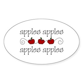 CafePress Apples Apples Sticker Oval Car Bumper Sticker