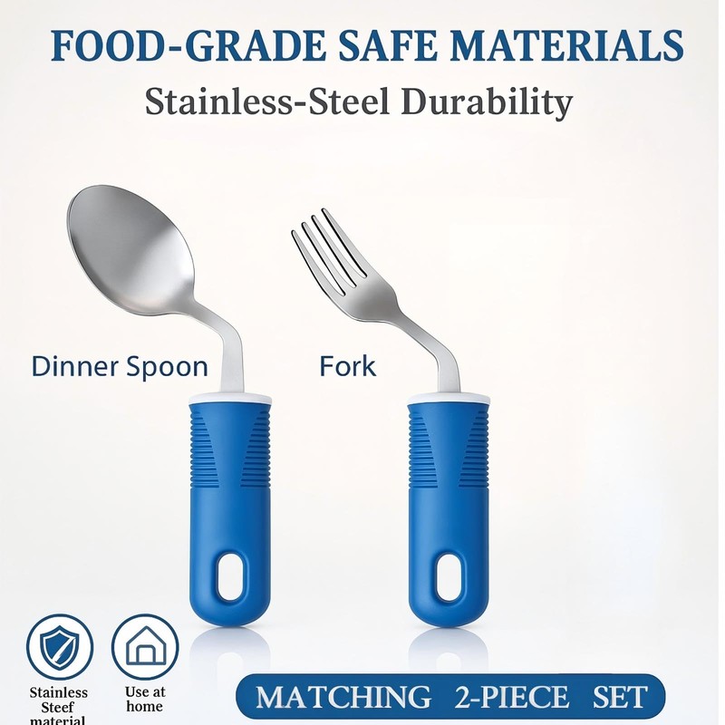 Adaptive Utensils, HOMOMSAE Weighted Special Supplies Spoon Fork Set with