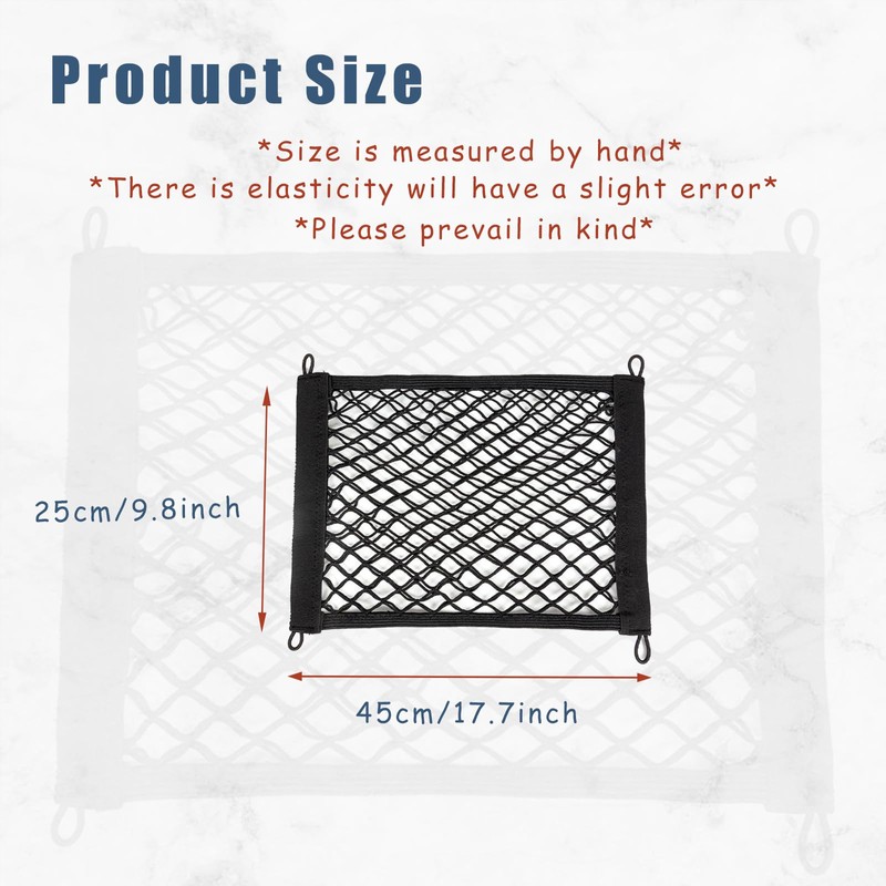 Ulifebetter 2 Pcs Small Cargo Net, 17.7 ×9.8in Car Storage