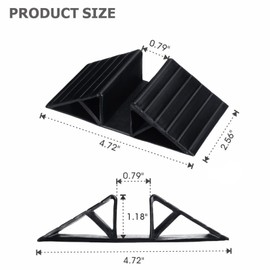 Pet Gate Triangle Stabilizer Support, Anti-Kick Fall Prevention Reinforcement Card Slot for 4/5 Inch Fence Barrier Stair Railing (4)