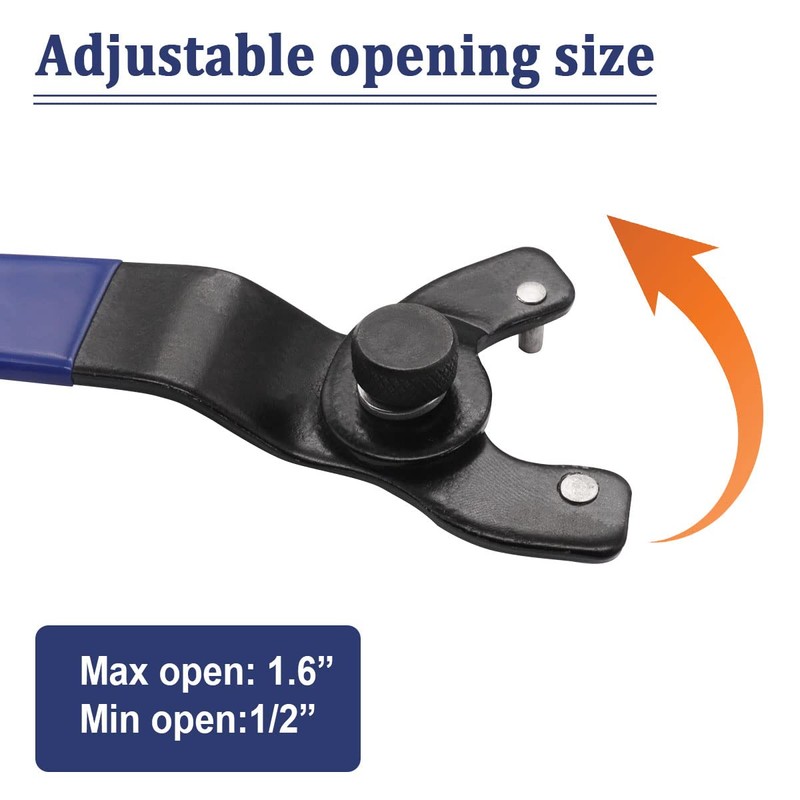 Seamaka Grinder Wrench Universal Adjustable Grinder Spanner ​Wrench,Lock-nut Grinder WrenchSuitable