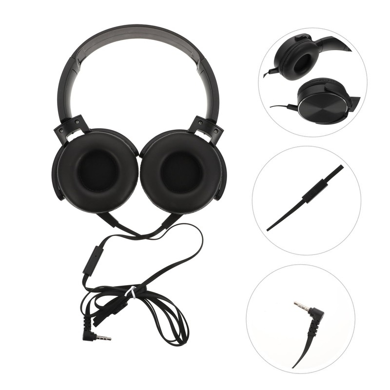IWOWHERO 1pc Portable Noise Reduction Headset Comfortable Over Ear Headphones