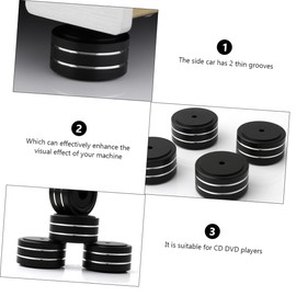 TEHAUX 4 Pieces Vibration Isolation Feet Pads for Home Theater Speakers Noise Reduction Cushions for Sound Clarity and Bass Response Durable and Easy to Install