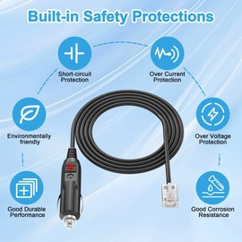 PKPower Car Adapter for Escort Passport 8500 X50 1620x50-0 Blue Red Radar Detector