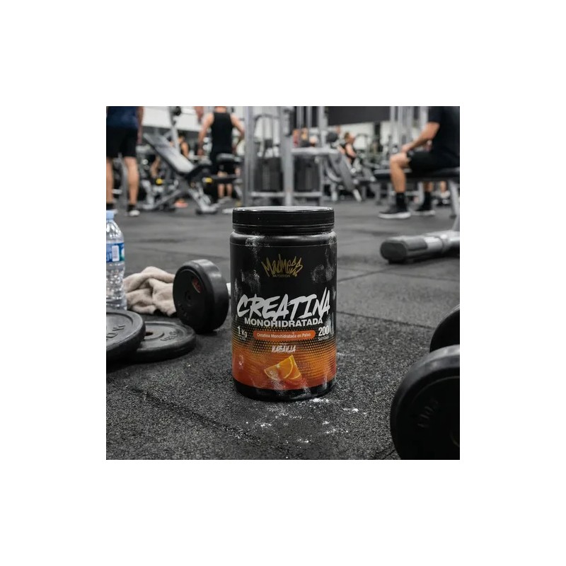 Creatina Monohidratada Madness 1kg Polvo Suplemento Musculo Sabor Naranja