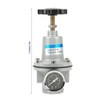 G1/4 Pressure Regulating Valve Air Regulator with Gauge Aluminium Alloy