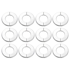 sourcing map Wall Split Flange, 2pcs 201 Stainless Steel Round Escutcheon Plate for 32mm Diameter Pipe