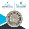EZ-FLO Double Cup Kitchen Sink Strainer Drain Assembly, 3-1/2 to