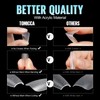 TOMICCA Short Square Nail Tips with Nail Glue Set, Nail