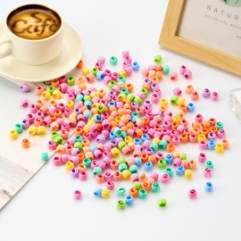 WILLBOND 300 Pieces Mini Hair Claw Clips for Braids for Girls, Mini Hair Beads Rainbow Tiny Plastic Jaw Clips for Women (Macaron Color)