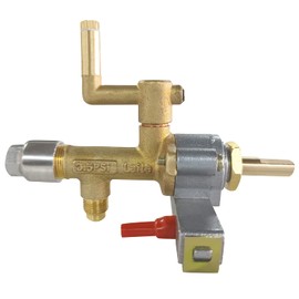 MENSI Outdoor Patio Heater Repair Replacement Parts Propane Gas Control Valve for GARDENSUN Brand Old Heaters with Orifice (Gas Valve with 90 Degree Elbow Orifice 1.6mm)