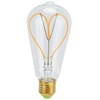 Light Bulb Love Peach Heart Shaped Transparent LED Filament Lamp