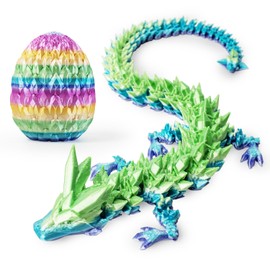 3D Printed Dragon Egg,Easter Eggs with Dragon Inside,Easter Basket Stuffers,Home Office Decor Executive Desk Toys for Adults and Kids (Colorful)