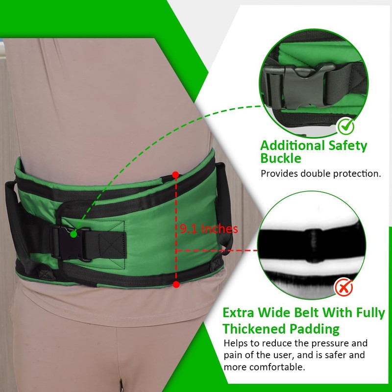 Ehucon Gait Belt for Seniors Transfer Belt Quick Release Buckle,
