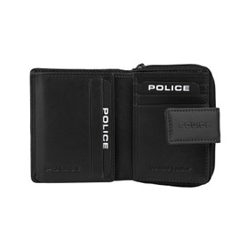 Police Ladies Genuine Leather Small Thin Wallet with Card Slot and Wallet with Box, Black 63., Minimalist
