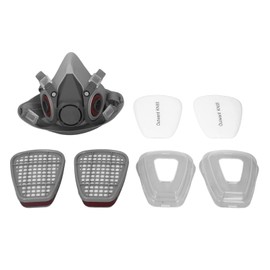 7Pcs Half Face Cover Facepiece Dustproof Face Protection Respirator for Painting Working