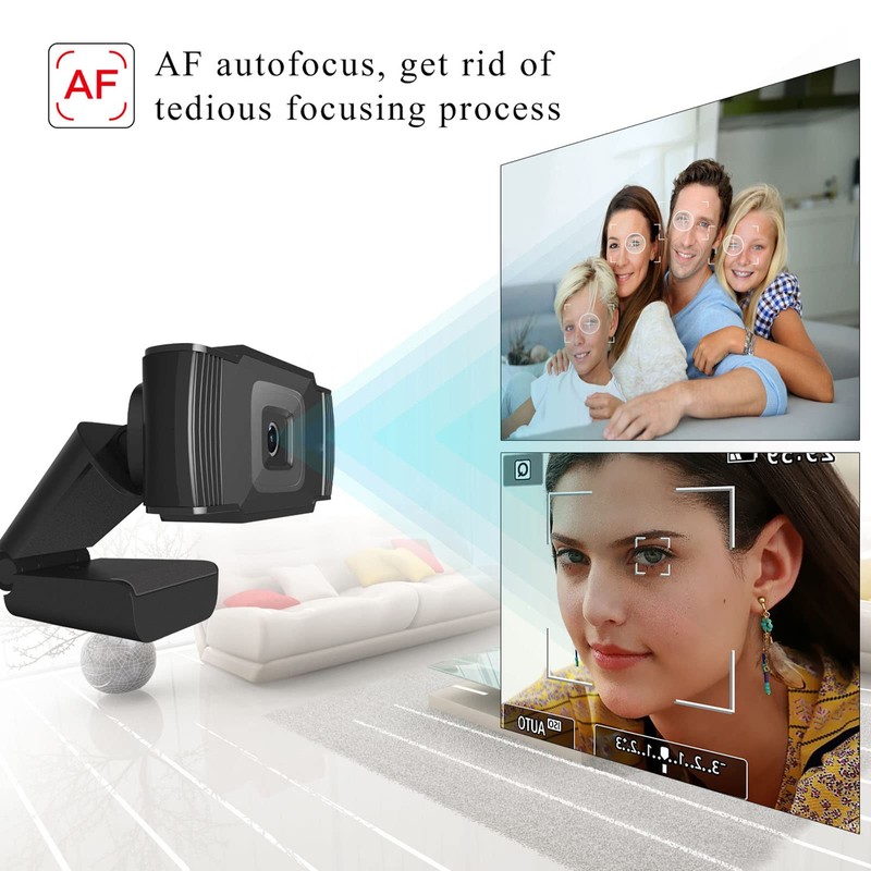 YEQIU USB 2.0 Pc Webcam with Microphone Built-In, Full HD