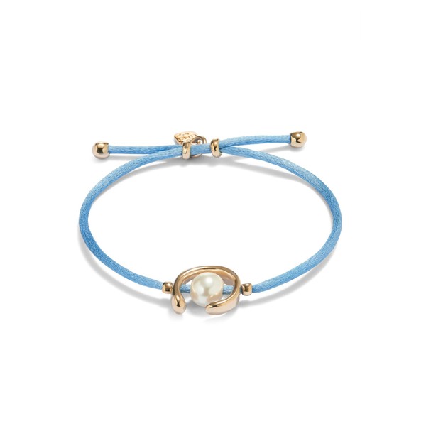 UNO de 50 Blue Thread Bracelet with 18K Gold Plated