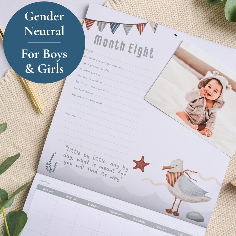 Baby's First Year Memory & 1st Year Calendar with 100