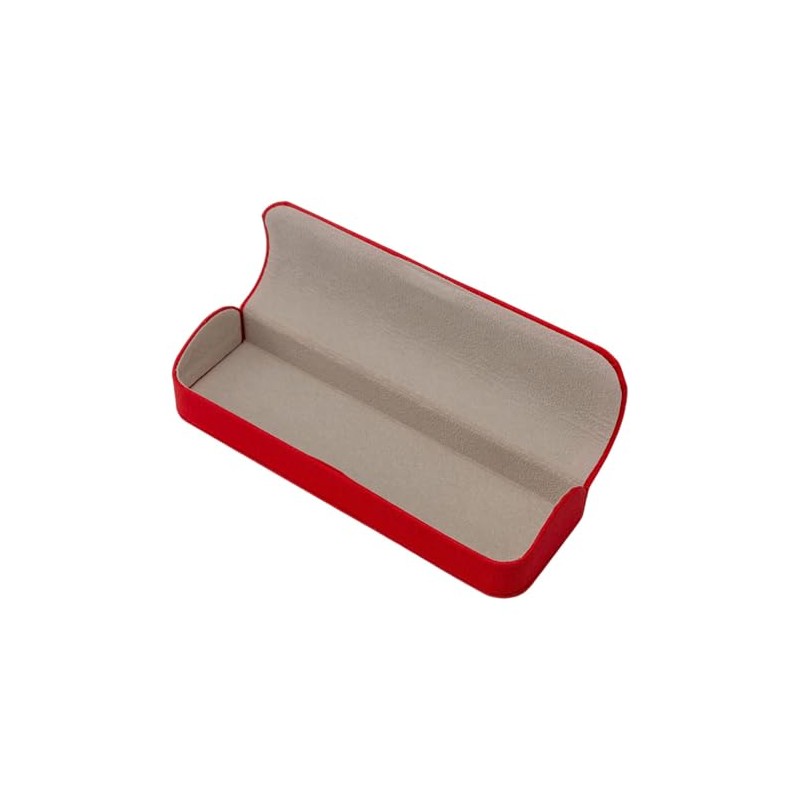 テーシーケース メガネケース おしゃれ スリム ケース マグネット式 スチール ポリウレタン レッド コンパクト