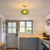 Feasey Green Semi Flush Mount Ceiling Light,Glass Ceiling Light Fixture
