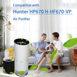 HP670 Filter Compatible with Hunter HP670 Air Purifier part # H-HF670-VP