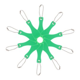 Operitacx 10pcs Plastic Lottery Scratchers Blank Scratch Off Tools for Easy Ticket Scratching Convenient Keychain Design for Lottery Games and Raffles Green