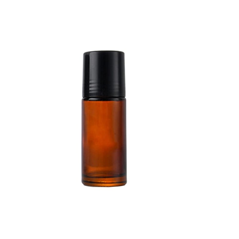 4 Pack 30ml/1 oz Amber Glass Roller Bottles Deodorant Roll