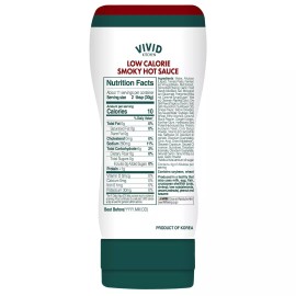 VIVID KITCHEN Low-Calorie Smoky Hot Sauce | No Preservatives | 2 Pack