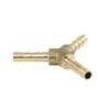 X AUTOHAUX 4mm Brass Hose Barb Fitting Y-Shaped 3 Way