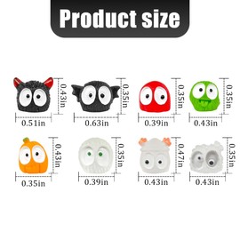 Zpana Car Cute Soot Sprites, 5PCS Anime Decor for Vehicle Rearview Mirror Dashboard, Funny Ornament Automotive Interior Decoration Accessories, Universal for SUVs, Trucks, RV (Pumpkin)