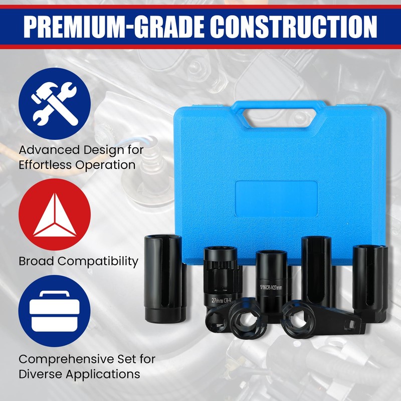 NYXOVA 7PCS Oxygen Sensor Socket, Universal O2 Sensor Removal &