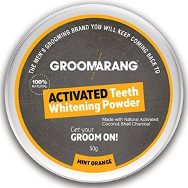 Groomarang Activated Charcoal And Coconut Shell Mint Orange Teeth Whitening Powder Approximately 30g of Charcoal)