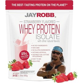 Jay Robb Strawberry Egg White Protein Powder - Keto, Low Carb, Gluten Free
