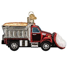 Old World Christmas Snow Plow Blown Glass 2020 Unique Christmas Ornaments for Christmas Tree Decorations