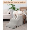 Aodisman Dog Stairs for Small Dogs,3 Step Dog Ramp for