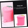 NUOBESTY Rubbish Bedroom Lid Decorative Shaped Pink Coffee Kitchen Adorable