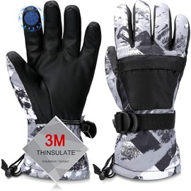 Ski Gloves, Warmest Waterproof and Breathable Snow Gloves for Cold Weather, Fits Both Men & Women,for Parent Child Outdoor