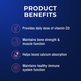 Ostelin Vitamin D3 1000IU Capsules 60 - Supports Bone Strength - Maintains Healthy Immune System & Muscle Function - Supports General Well-Being