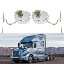 3" Locking Diesel Fuel Caps for Volvo VN VNL Series & Mack Trucks ultra Low Sulfur Fuel Tanks or PNG tanks 2010 & later, Fuel Cap Non-Vented Replaces OE 20770691 20511590 S23949 (2PCS)